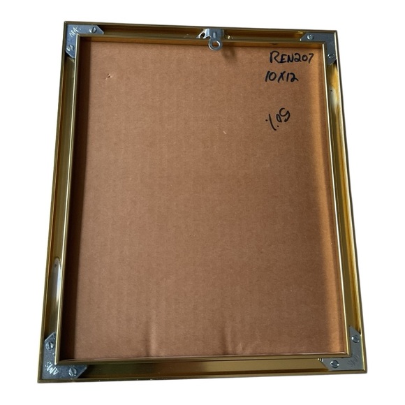 Renoir “A Girl with a Watering Can” Framed Art Print 10x12 Gold Frame Vintage - Picture 2 of 4